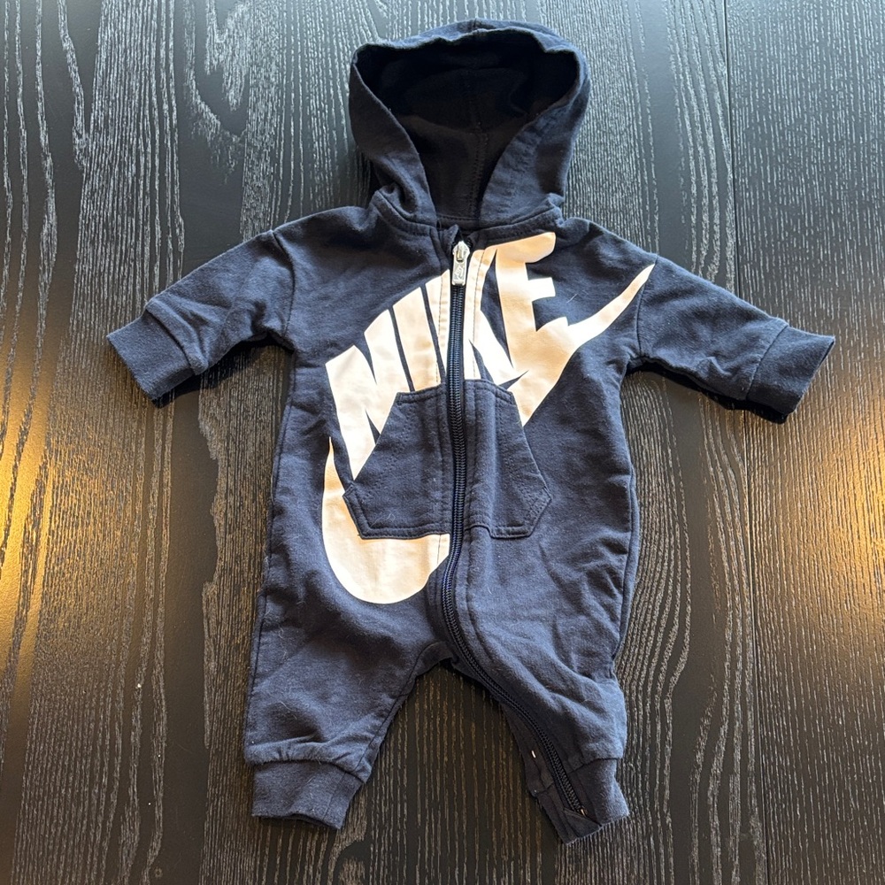 Nike Dark Blue Hooded Footie